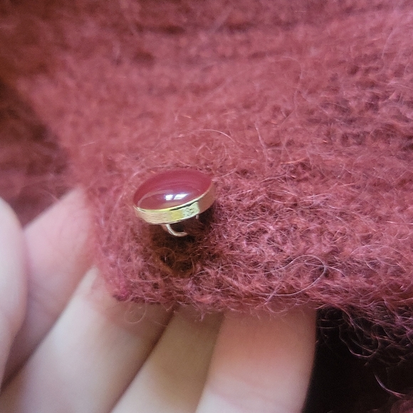 Sézane Barry Jumper / Cardigan in Burgundy size Medium - Picture 3 of 9